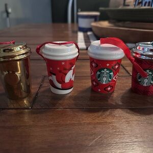 Starbucks Holiday Mini Cup Ornaments Set